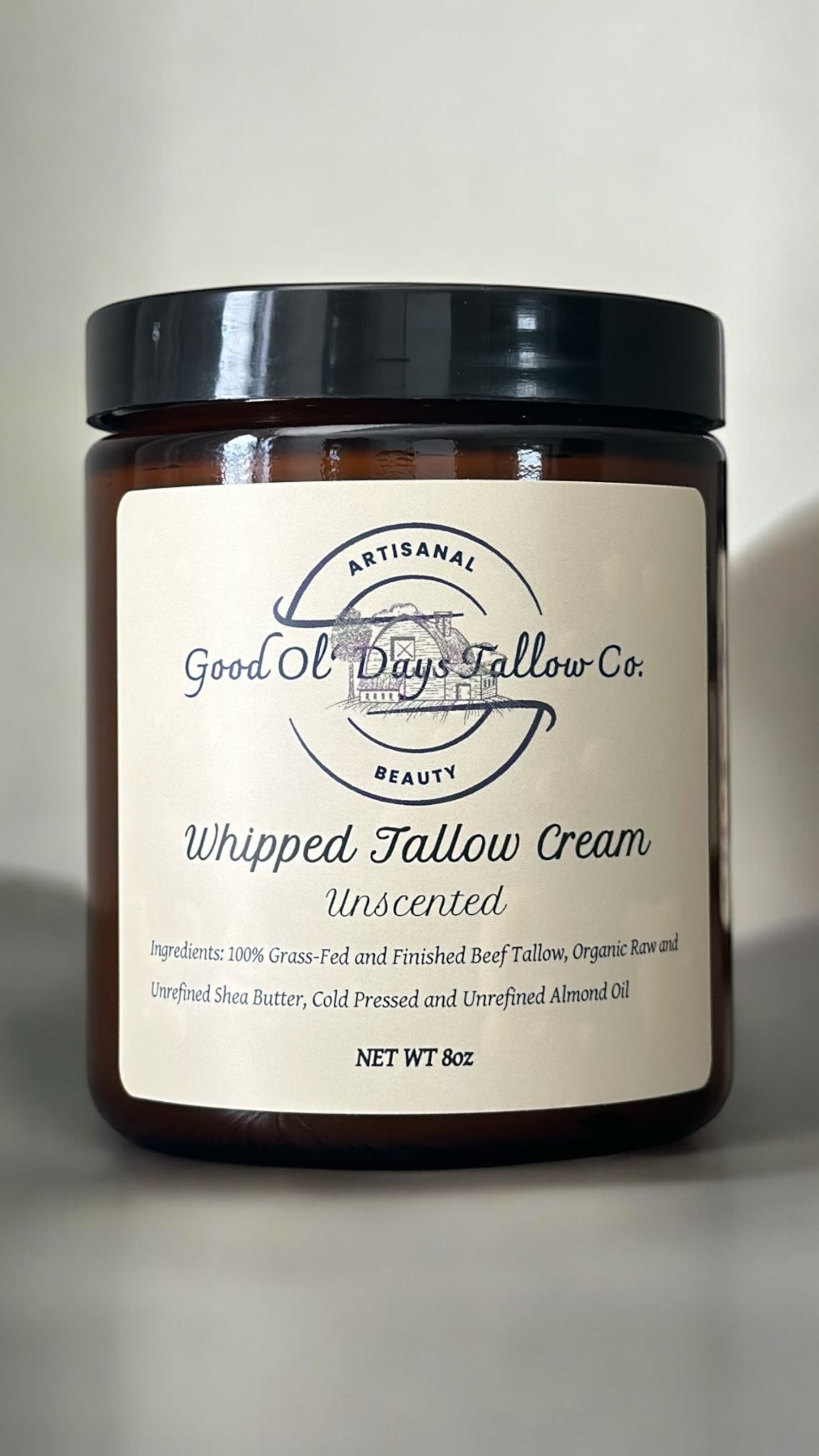 Whipped Tallow Cream- Options of Unscented, Lavender, Eucalyptus, Vanilla Bean Infused