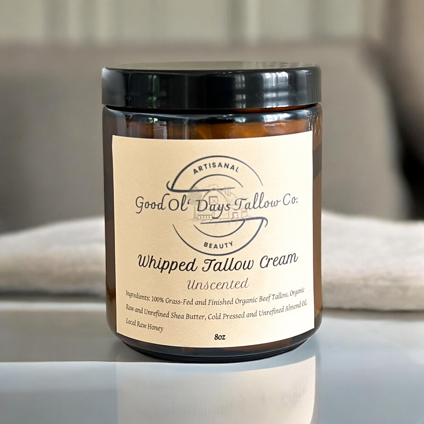 Whipped Tallow Cream- Options of Unscented, Lavender, Eucalyptus